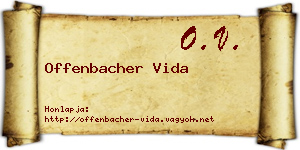 Offenbacher Vida névjegykártya